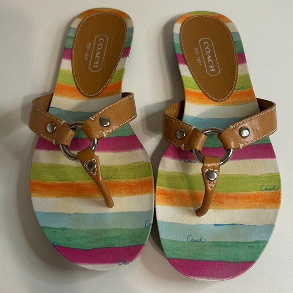 Coach‎ Starla Multicolored Sandals, 10 - Picture 1 of 6